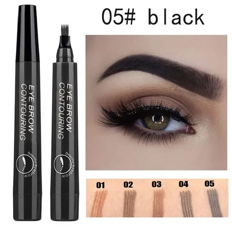 5-Color Four-Pronged Eyebrow Pencil Eyebrow Brush Split Liquid Waterproof Long-Lasting Eyebrows Enhancer Pencil Eyebrow Shadow - 6
