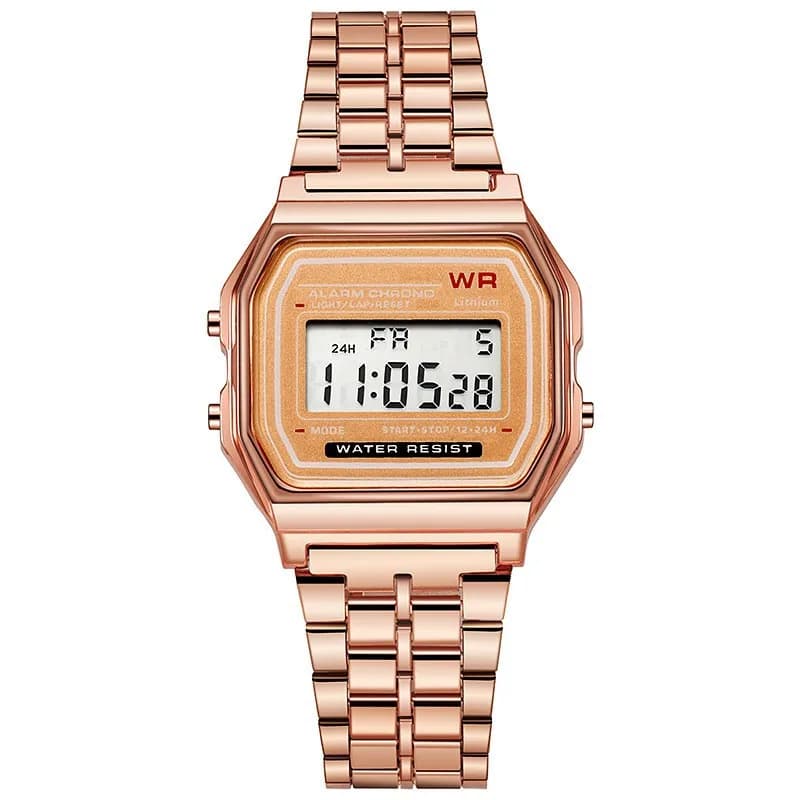 Luxury Rose Gold Women Watches Electronic Digital Display Retro Style Clock Men's Relogio Masculin Reloj Hombre homme - 4