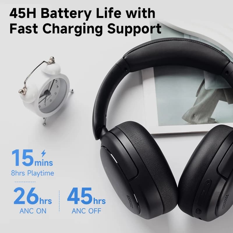 Edifier W800BT Pro Wireless Headphones Bluetooth 5.4 Over-ear Headset -44dB Active Noise Cancelling Hi-Res Audio 45H Playtime - 5