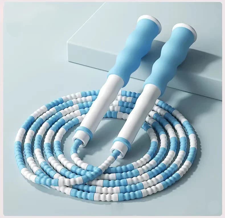 2.8M Skill Jump Rope Bamboo PVC Beginner Adult Child Soft Beaded No Tangle Segmented Fitness Skipping Cable Workout - 5