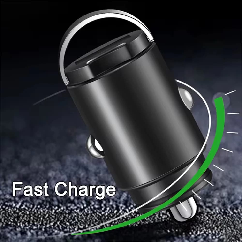 شاحن سيارة صغير بقدرة 200 وات شحن سريع لهاتف iPhone QC3.0 mini PD USB Type C شاحن هاتف محمول للسيارة لهاتف Xiaomi Samsung Huawei - 6