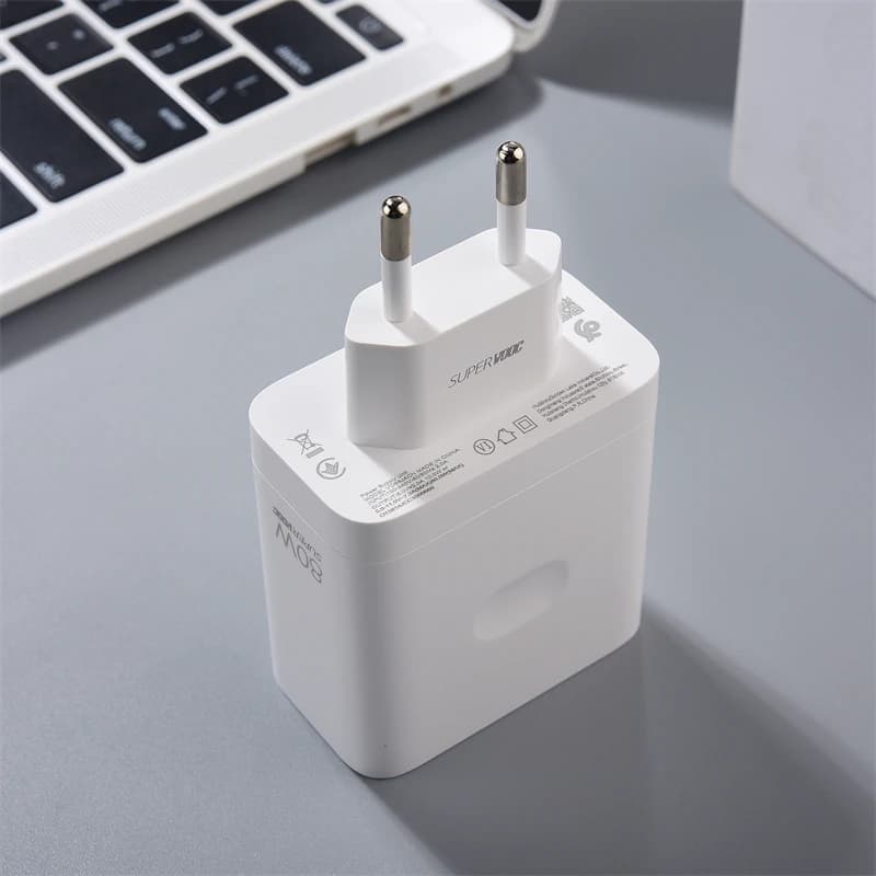 شاحن ريالمي سوبر فووك 80 واط محول شحن سريع EU/US كابل Type C لريال مي 15 14 13 P4 P3 P2 نارزو 80 برو نيو 7 6 Se أوبو - 3