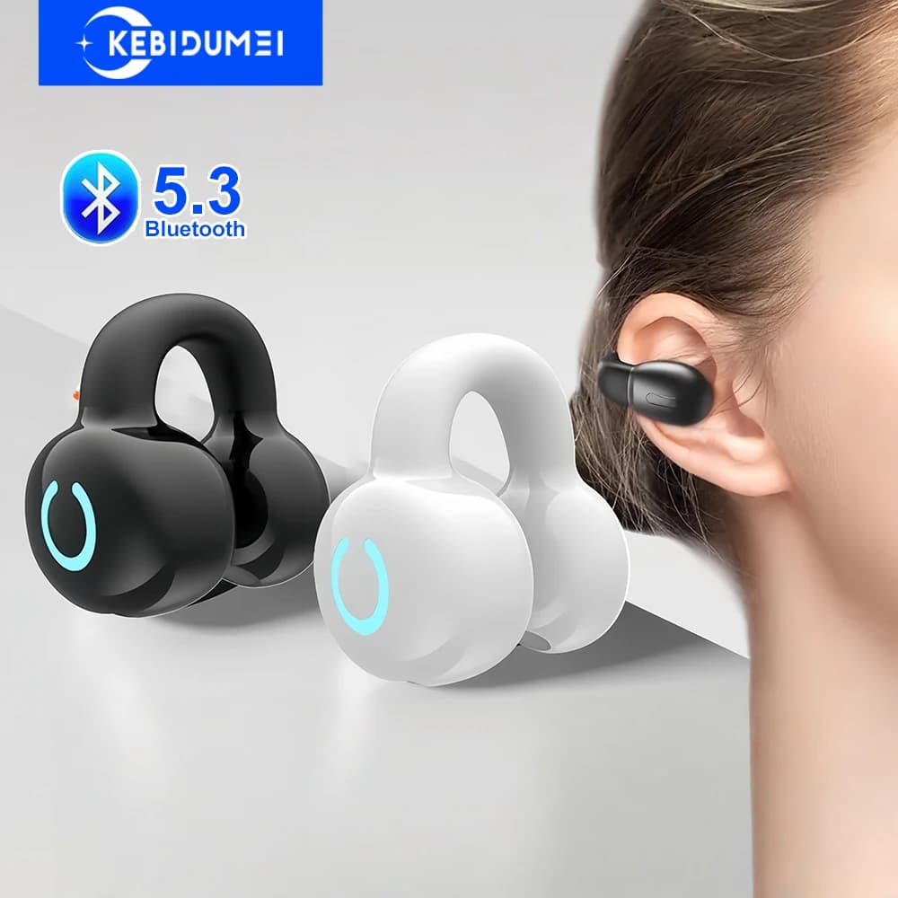سماعة بلوتوث 5.3 سماعة أذن كليب TWS سماعة رأس لاسلكية ستيريو HiFi عزل الضوضاء لاجهزة شاومي ايفون سامسونج