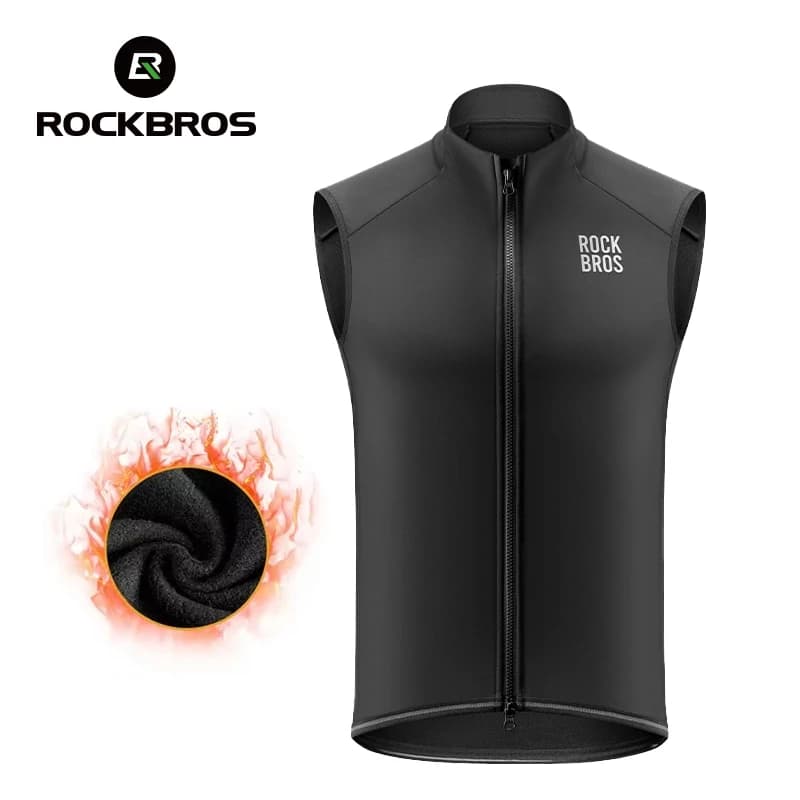 سترة دراجات من ROCKBROS مقاومة للرياح، دافئة من الصوف لشتاء وخريف، سترة دراجات للرياضات الخارجية، سترة علوية حرارية للدراجات الجبلية والطرق