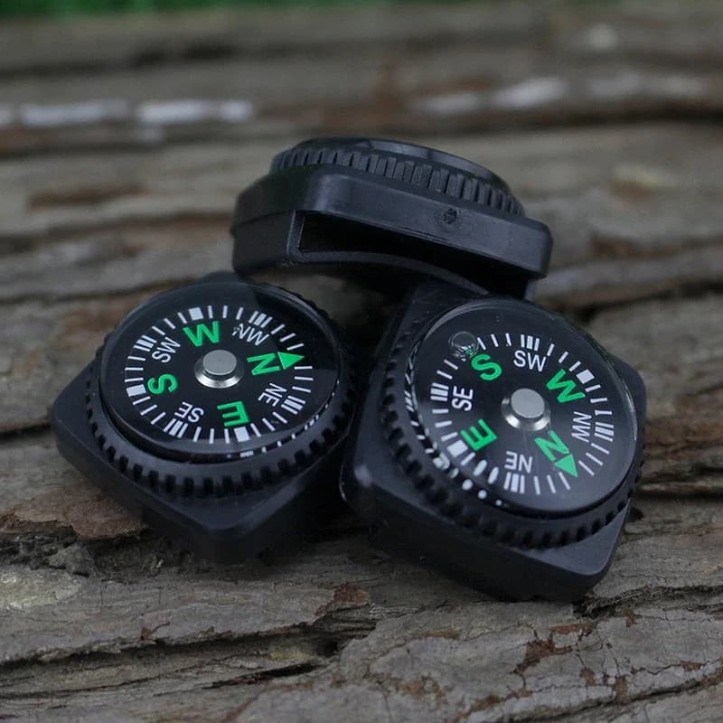 1/5 PCS Watch Strap Button Compass Mini Portable Emergency Survival Navigation Travel Kits Outdoor Hiking Camping Accessories - 6
