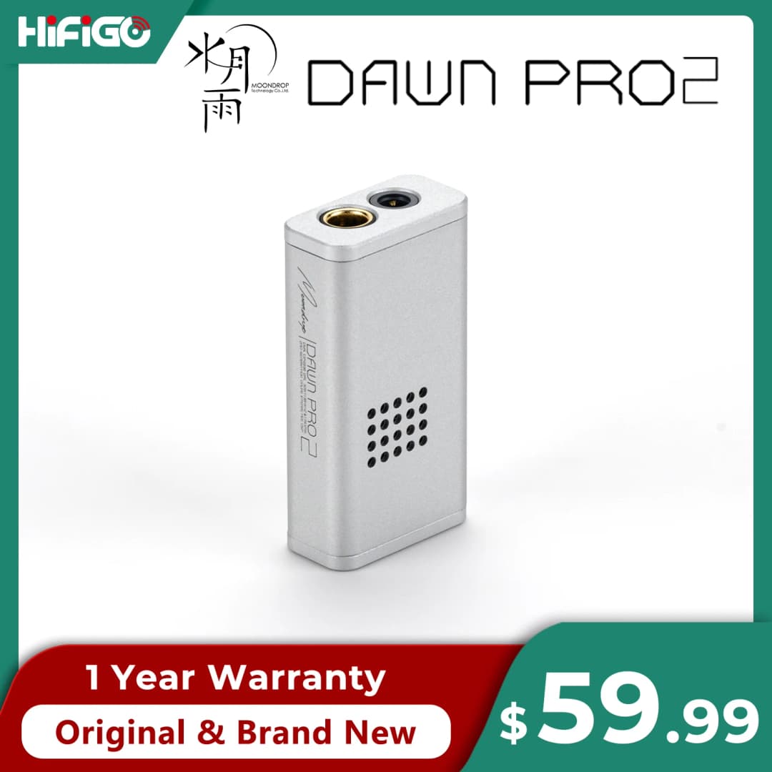 جهاز فك ترميز MOONDROP DAWN PRO 2، محمول، USB DAC، شريحة CS43198، فك ترميز DSD256 و32Bit/384kHz، HiFi