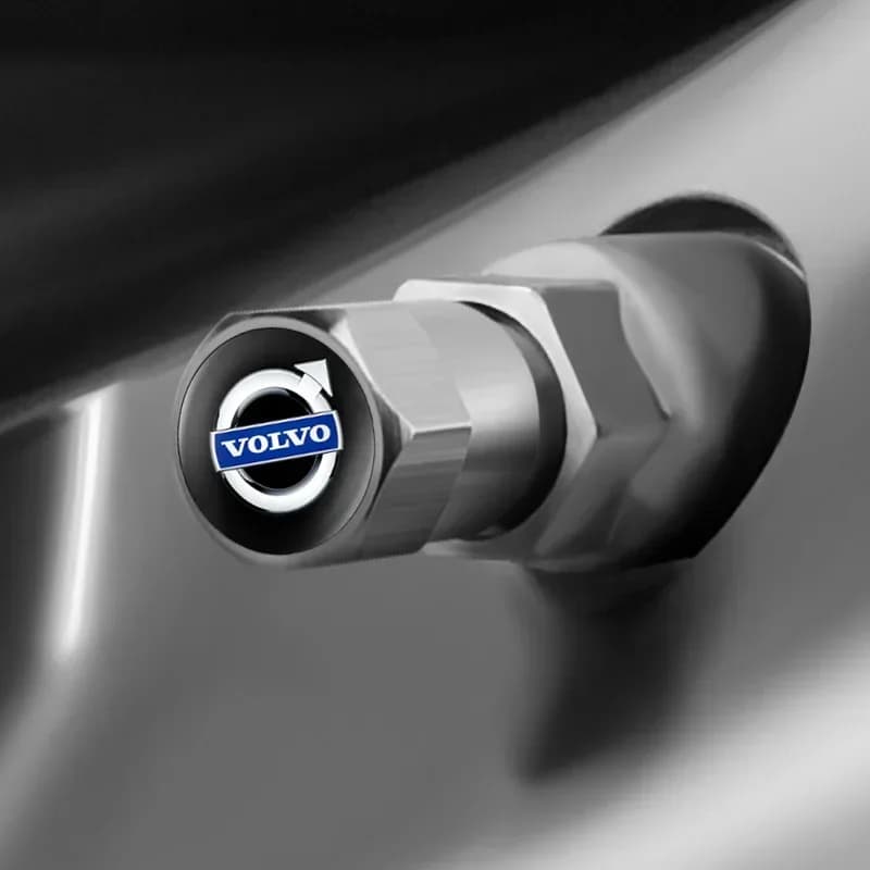 For Volvo XC90 V90 V60 XC60 V40 S80 S60 S90 C40 XC40 V70 XC70 C30 C70 4Pcs Aluminum Alloy Car Wheel Tire Valve Caps Stem Cover - 2