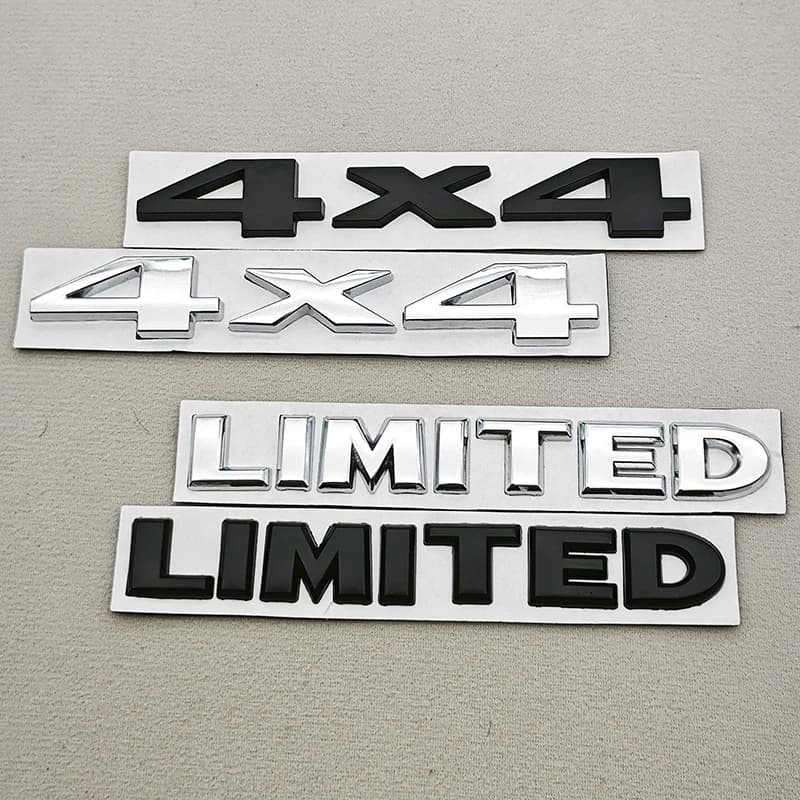 ملصقات معدنية ثلاثية الأبعاد لشعار 4X4 محدود، مناسبة لسيارات جيب جراند شيروكي، أفرلاند، البوصلة، ورانجلر