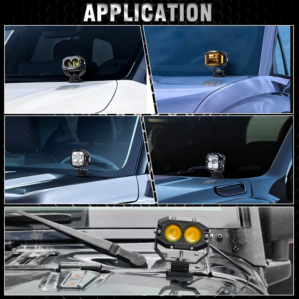 Quick Mount Bracket Release Plate Kit Universal Hood Work Ditch Light Mounting Holder for Pickup SUV Offroad 4X4 4WD Cars - 5