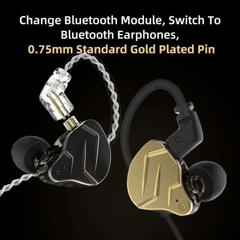 KZ ZSN Pro X metal headphones 1ba + 1dd hybrid technology high-fidelity bass monitor sports headphones and noise-cancelling head - 4