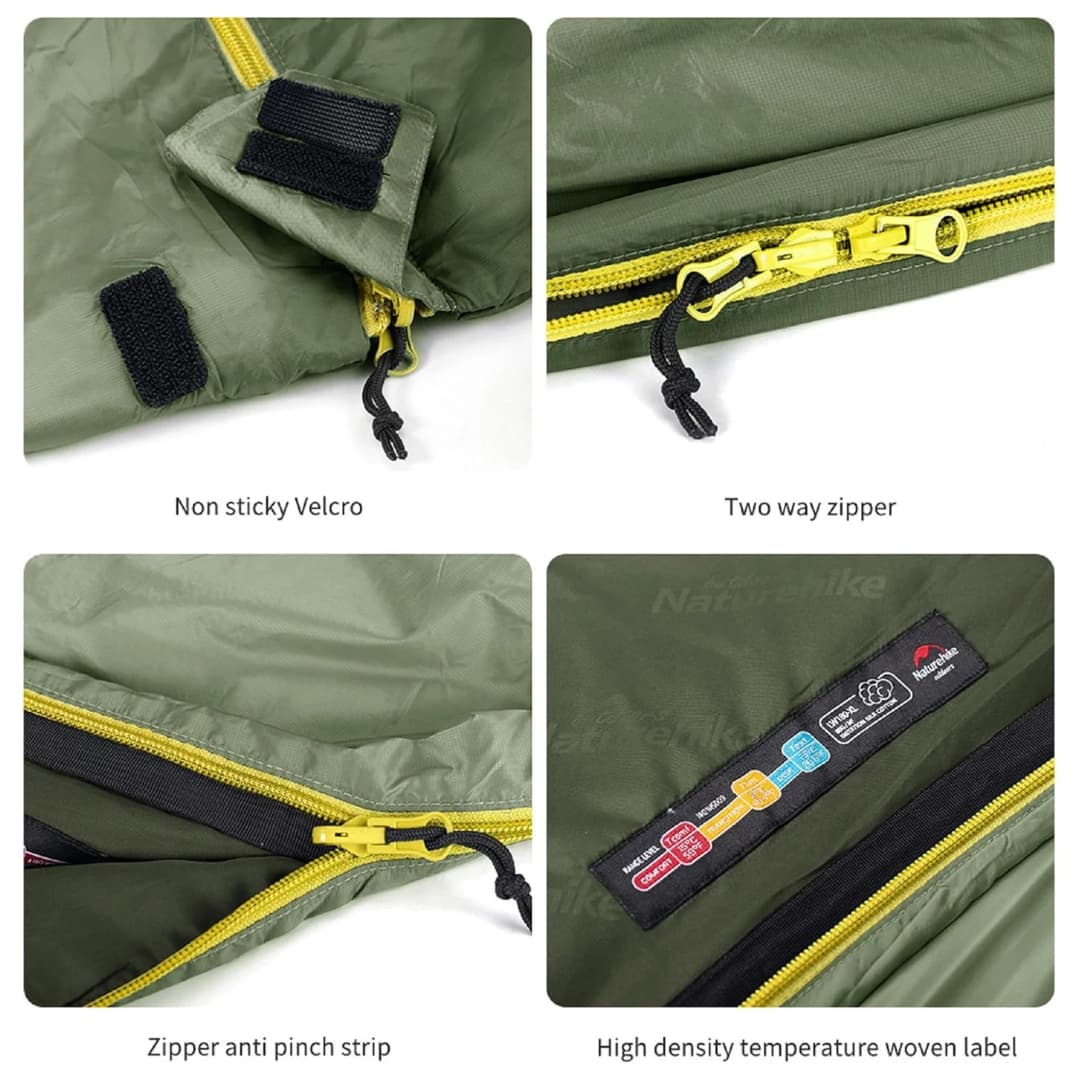 كيس نوم Naturehike lw180 خفيف الوزن من القطن لفصل الربيع والصيف مناسب للمشي والتخييم في الهواء الطلق - 3