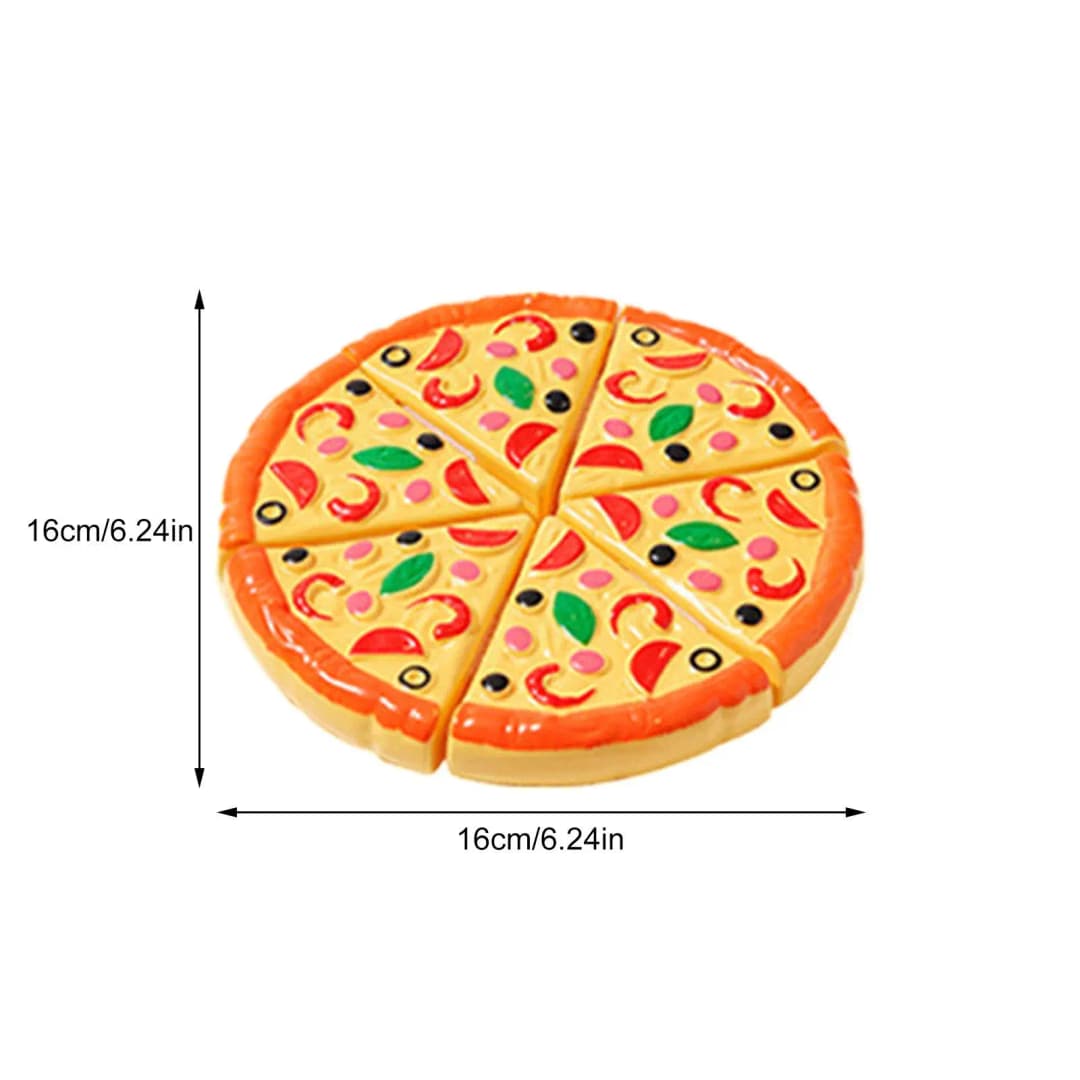 Kids Pizza Cutting Toy Simulation Plastic Pizza Dinette Child Toy Kitchen Pretend Play Food Cooking Kitchen Toys for Girls Kids - 5