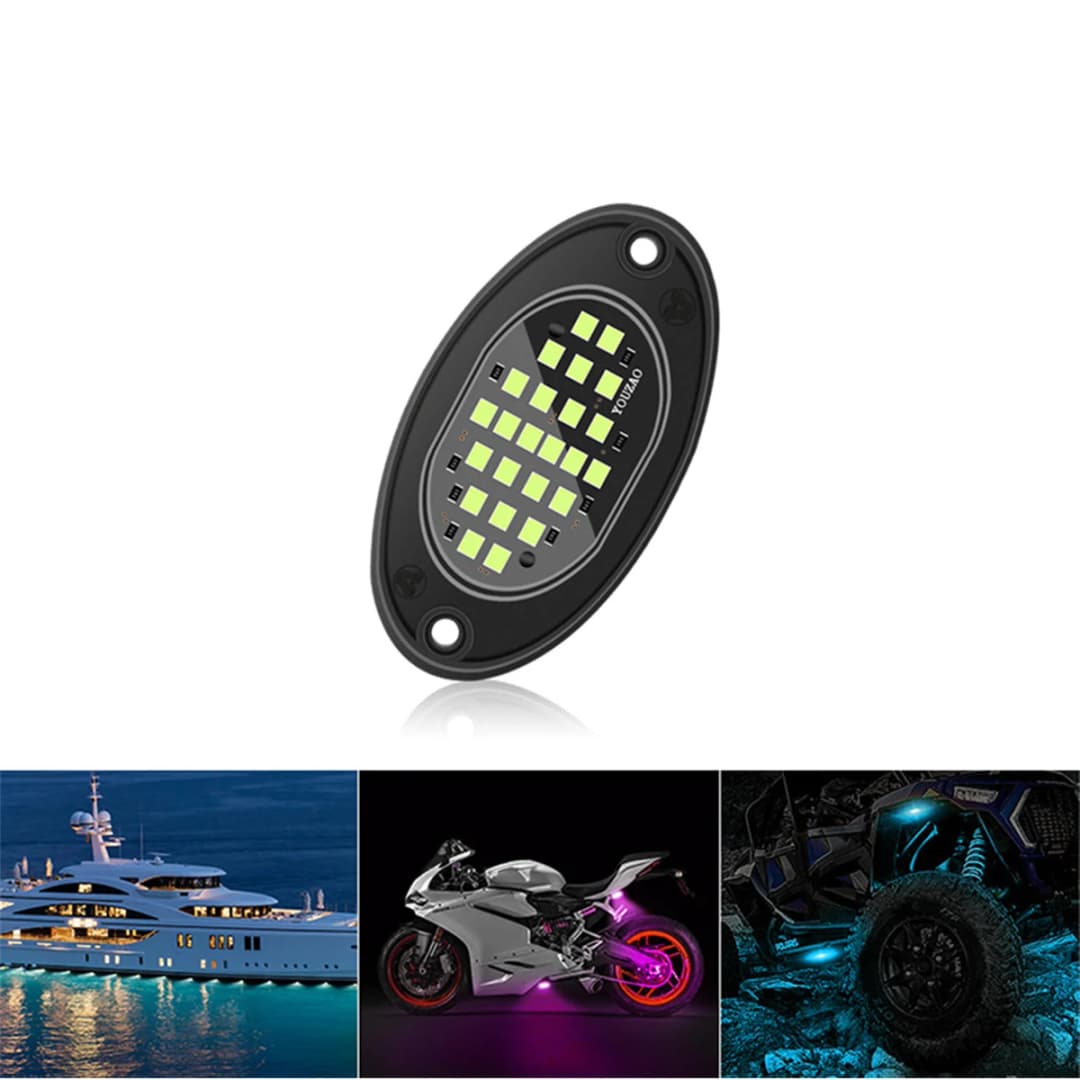 4pcs Car Chassis Light for Trucks LED Rock Lights with for Pickup Off Road Jeep SUV ATV UTV Car - 5