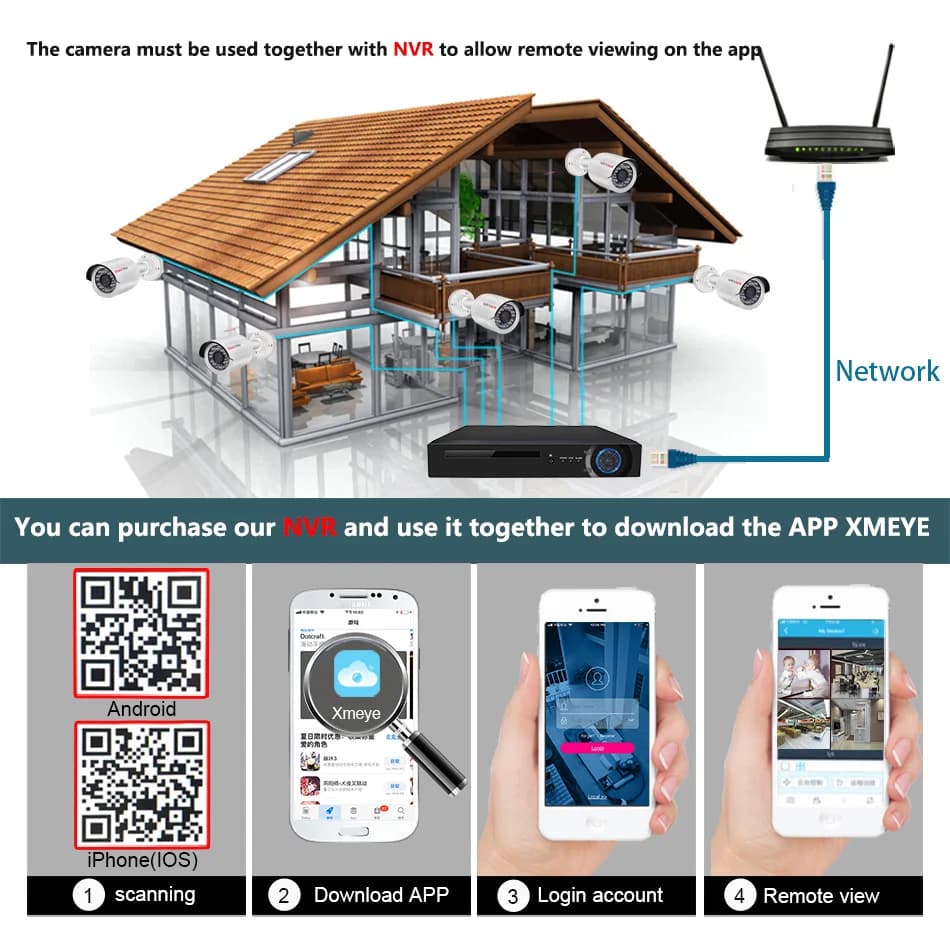 كاميرا مراقبة فيديو 4K Poe IP Onvif مع صوت 48V POE/DC 12V 4MP/5MP/8MP رؤية ليلية رصاصة مقاومة للماء كاميرا أمان لنظام NVR - 6