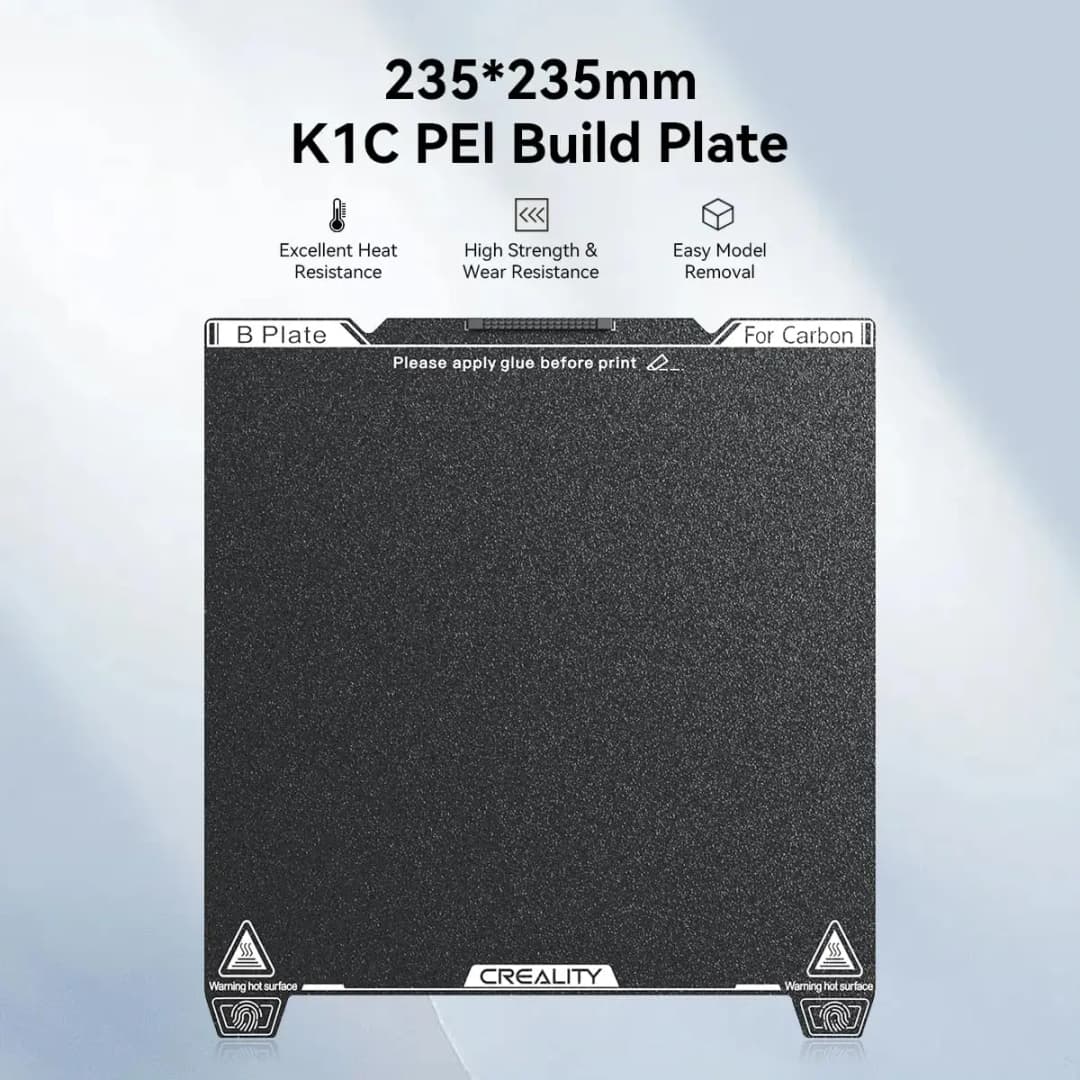 لوحة بناء رسمية من Creality K1C، ورقة PEI، منصة فولاذية مرنة وقابلة للإزالة لطابعات Ender 3S1/3S1 Pro/3V2 Neo/3V3 SE/KE K1 - 2