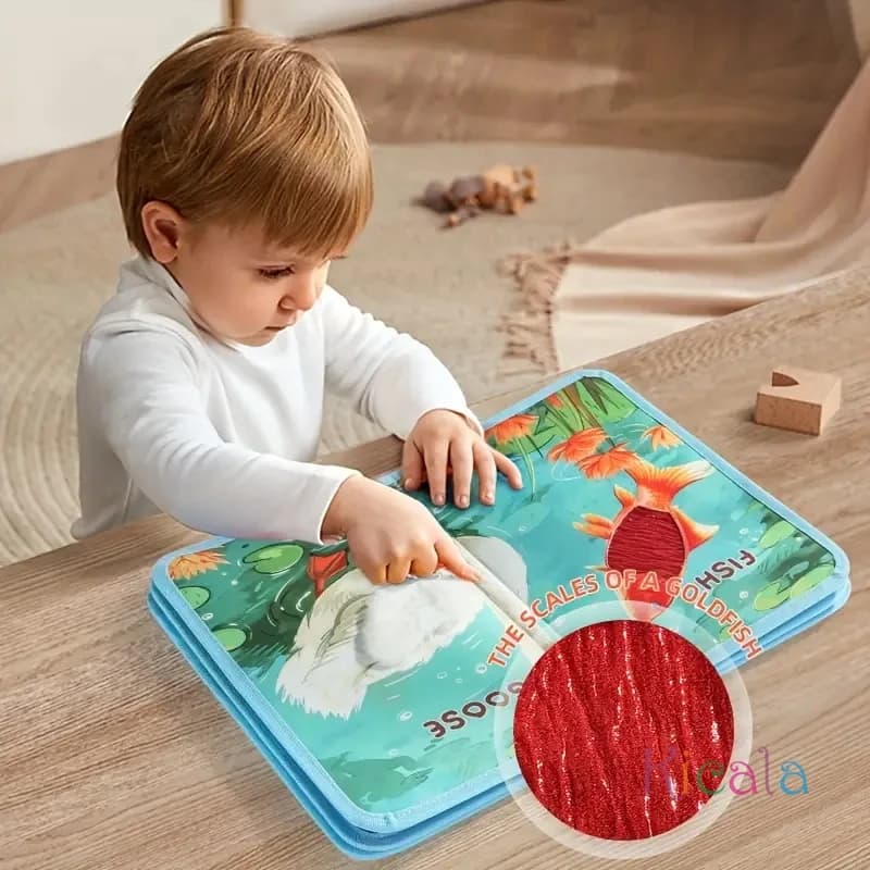 Interactive Animal Touch Book For Baby Early Learning Puzzle Cloth Storybook With Tiger Monkey Sensory Development Toys Gift - 4