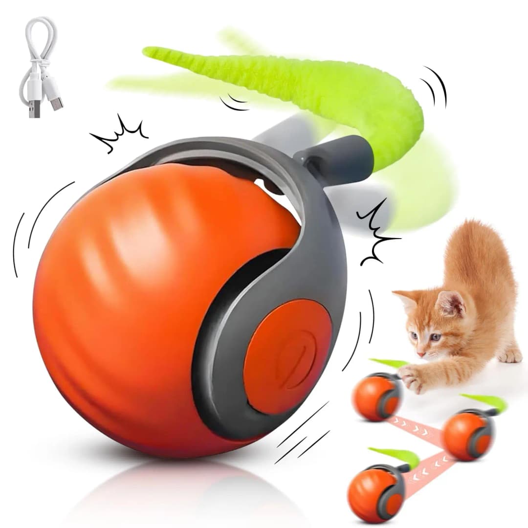 New Speedy Tail 2.0 Cat Toy Speedy Tail Cat Toy Interactive Cat Ball Toy Smart Cat Toys Ball Two Speed Adjustment with Tail 