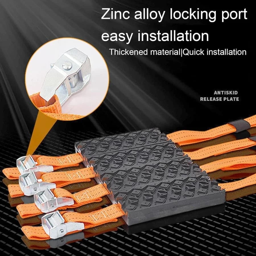 2PCS Traction Boards Offroad Snow Chains Replaces Recovery Boards & Tire Chain For Stuck Tires in Ice Mud Sand Snow For Car SUV - 3