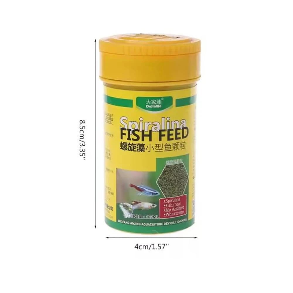100ml Tropical Fish Spirulina Food Granule Fish Nutrition Food For Aquarium Fish Tank Color Enhanced Feeding Feeder Supplies - 6