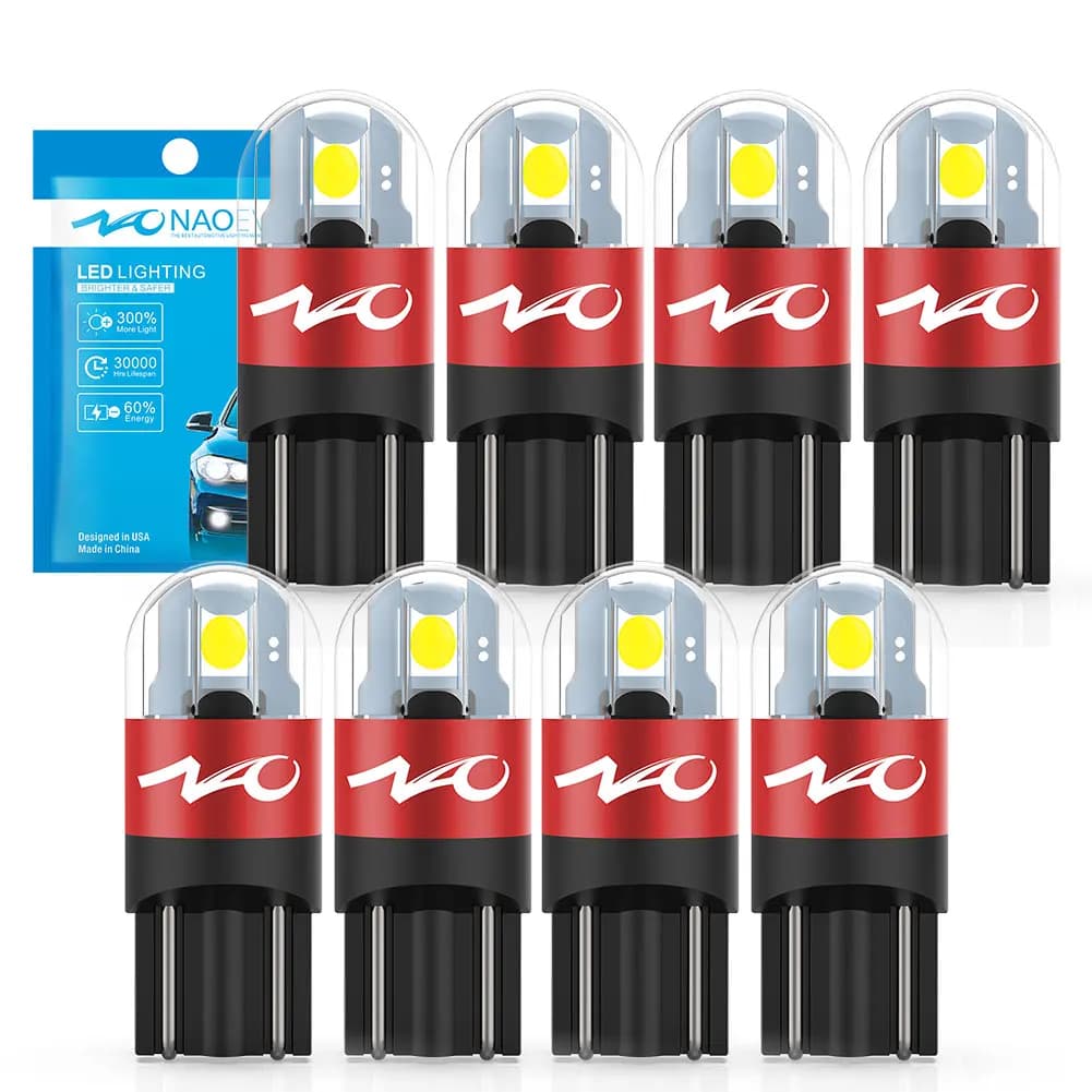 لمبة LED NAO W5W T10 للسيارة إضاءة داخلية تلقائية 3030 SMD 12V 24V مصباح إشارة جانبي للسيارات 168 194 إضاءة مساحات بيضاء