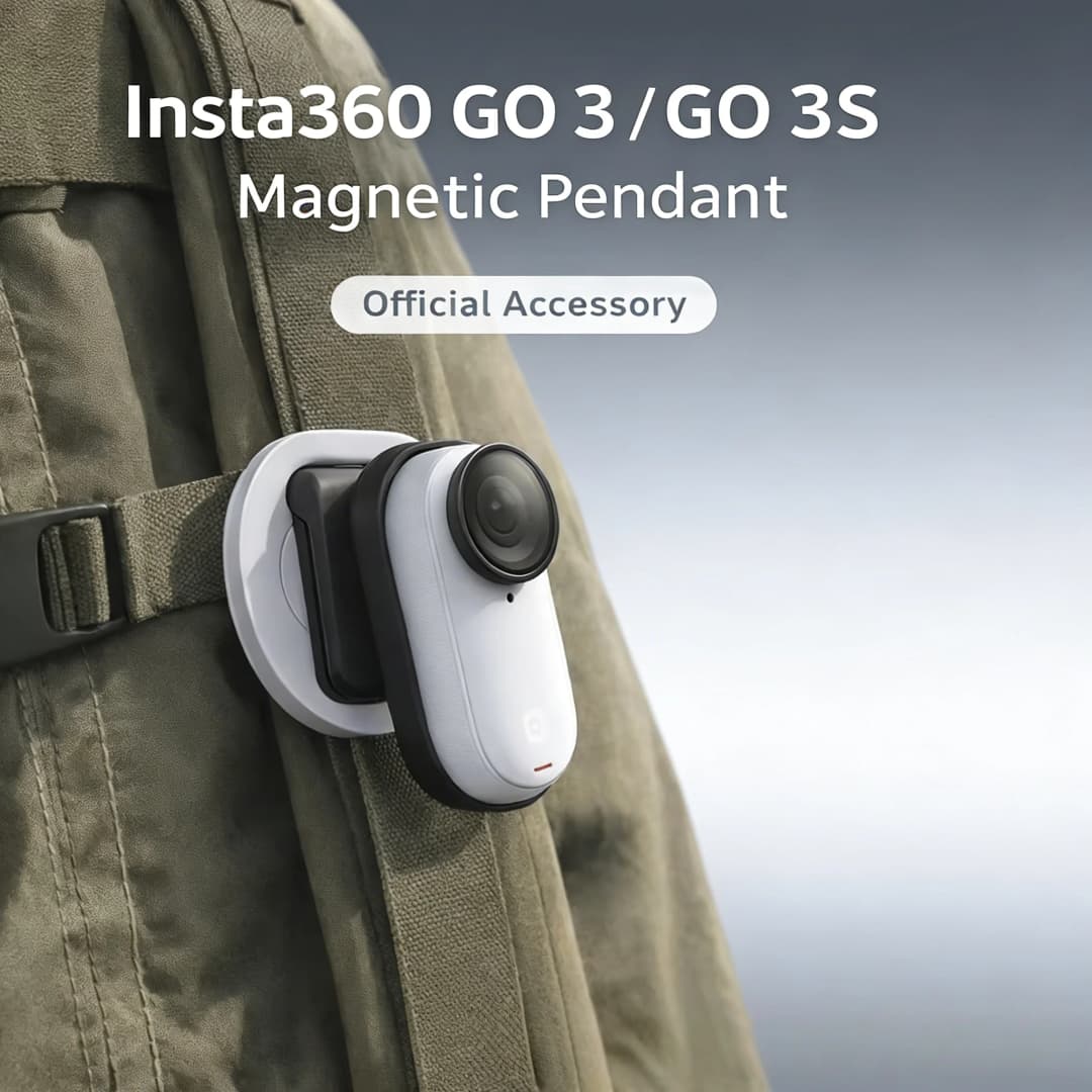 مشبك قلادة مغناطيسي Insta360 GO 3 / GO 3S، حامل صدر دوار 360° لربطة الرأس والقبعة، إكسسوار رسمي - 2