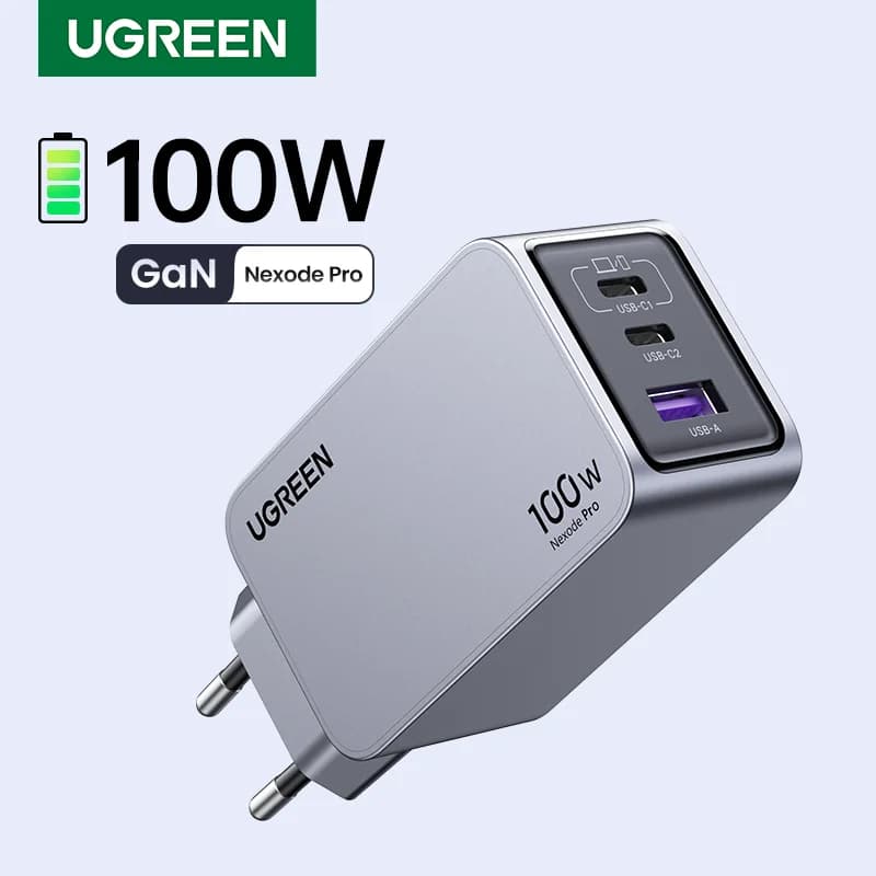 شاحن يو جرين 100 واط جان يو اس بي سي QC4.0 3.0 شحن سريع لماك بوك لابتوب تابلت شاحن سريع بي دي لايفون 17 16 15 برو