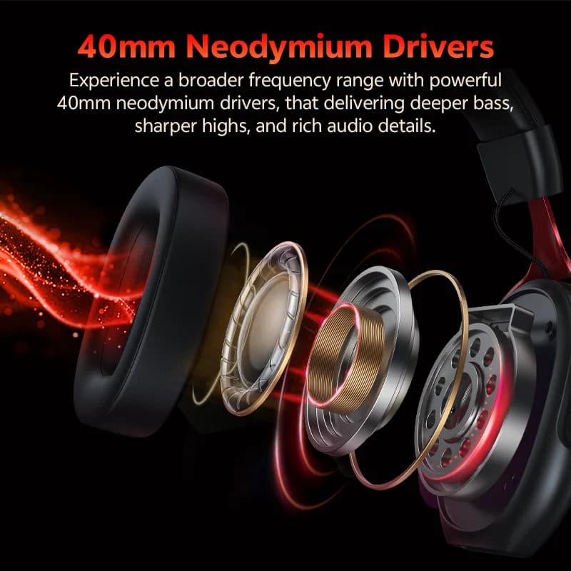 سماعات رأس QCY VN200 Pro H7GM للألعاب USB صوت محيطي 7.1 تحكم في مستوى الصوت سلكية متعددة المنصات للكمبيوتر الألعاب الأفلام - 3