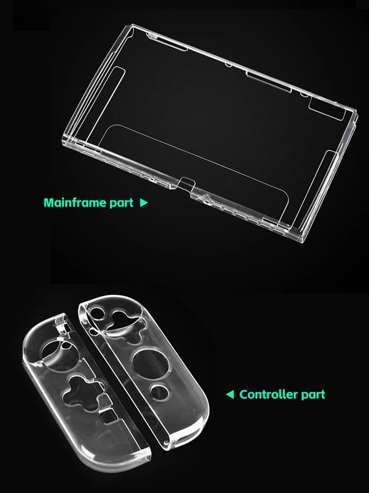Data FrogTPU soft transparent shell protective case clear frame protector case for switch oled game console accessories - 4