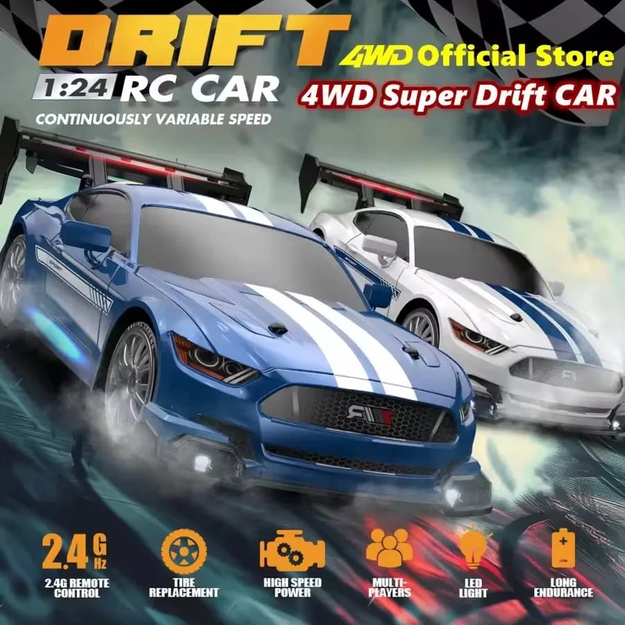 سيارة تحكم عن بعد 4WD RC Drift، طراز GTRPRO AE86PRO، سباق 4x4، شاحنة RTR، هدية للأطفال والبالغين