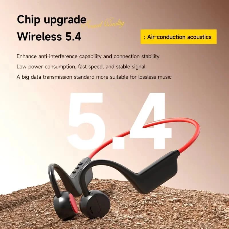 سماعات توصيل عظمي IPX8، بلوتوث 5.4، مقاومة للماء، سماعات رأس رياضية لاسلكية مع ميكروفون للسباحة والجري واللياقة البدنية في الصالة الرياضية 2026 - 3
