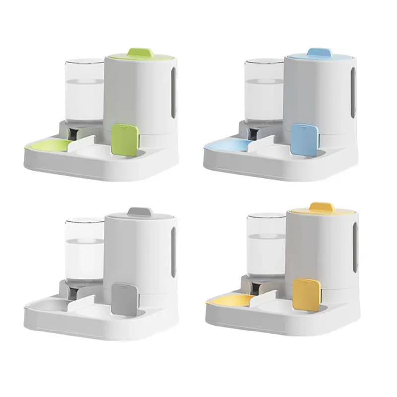 1-Pack Automatic Gravity-Fed Cat Water Dispenser & Feeder - Spill-Proof Large Capacity One-Piece Design, - 6
