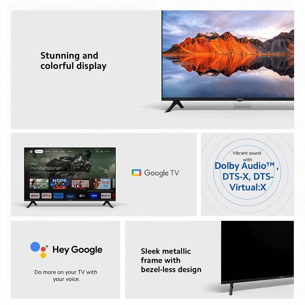 Xiaomi TV A 32, Compact Size With Colorful Screen, Dynamic Sound With Dolby Audio™, DTS-X And DTS Virtual:X, Top-end Metal Fini - 3