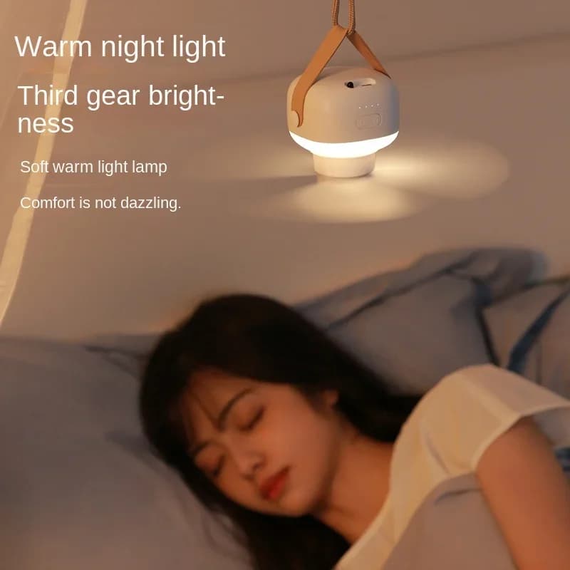 مروحة سقف صغيرة محمولة مع إضاءة LED تعمل بالـ USB مع جهاز تحكم عن بعد وحامل وإضاءة ليلية - هدايا السنة الجديدة - 5