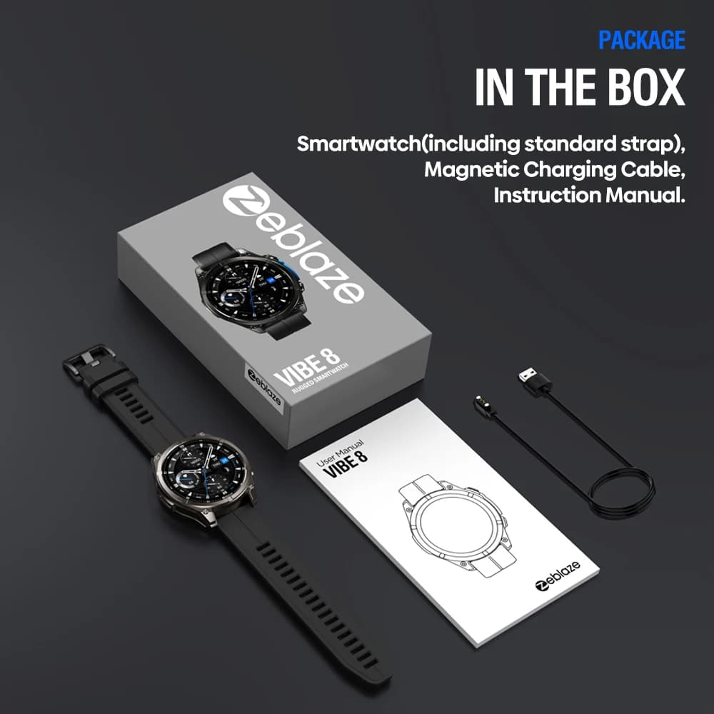New Zeblaze VIBE 8 AMOLED Display Built-in Flashlight Smartwatch Sapphire Lens Make/Receive Calls HR/BP Monitoring Smart Watch - 6
