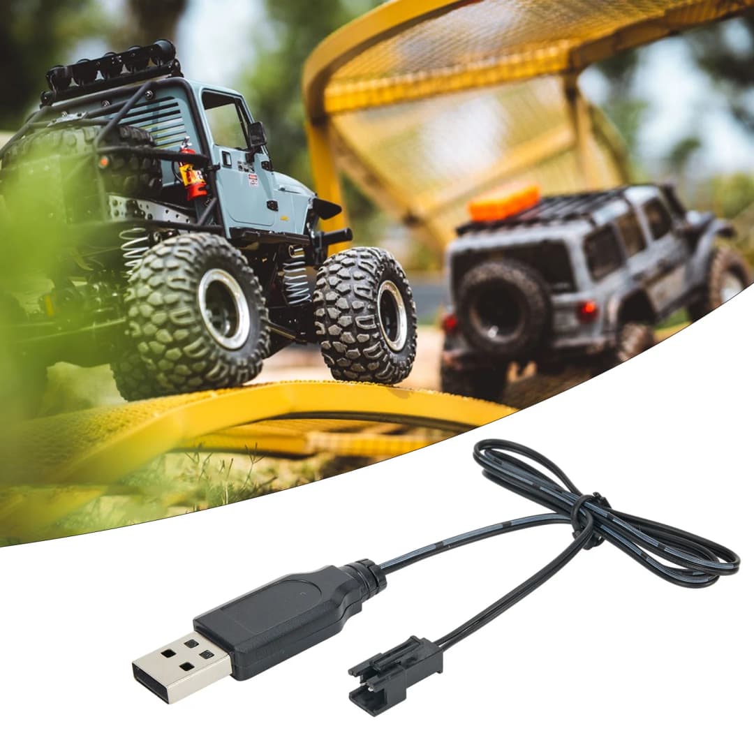 كابل شحن يو اس بي لبطاريات الليثيوم 3.7V مع موصل SM-2P لسيارات وطائرات وطائرات الهليكوبتر RC