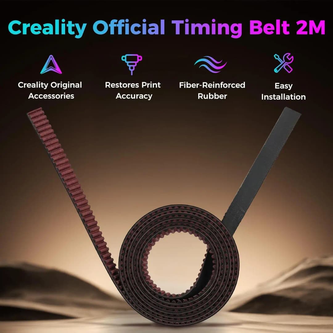 Creality Official K1/K1C/K1 Max/K1 SE Timing Belt Kit 2M, Original X/Y/Z Axis GT2,Synchronous Belt Fiber-Reinforced Rubber Belt - 2