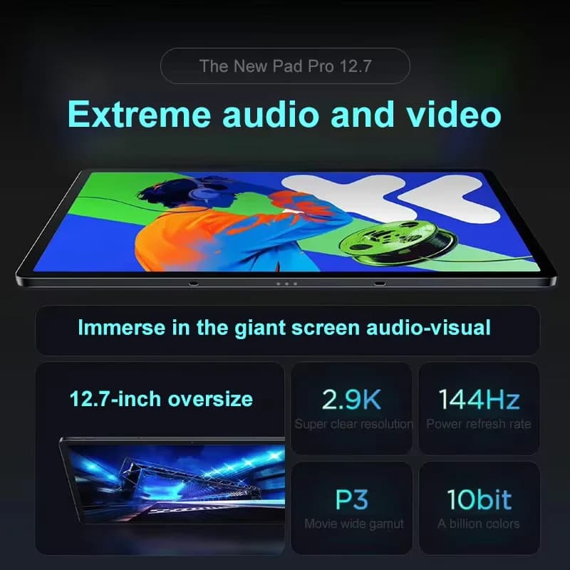Lenovo XIAOXIN Pad Pro12.7 2025Office study gaming tablet with super interconnection Dimensity 8300 2.9K 144Hz gray - 3