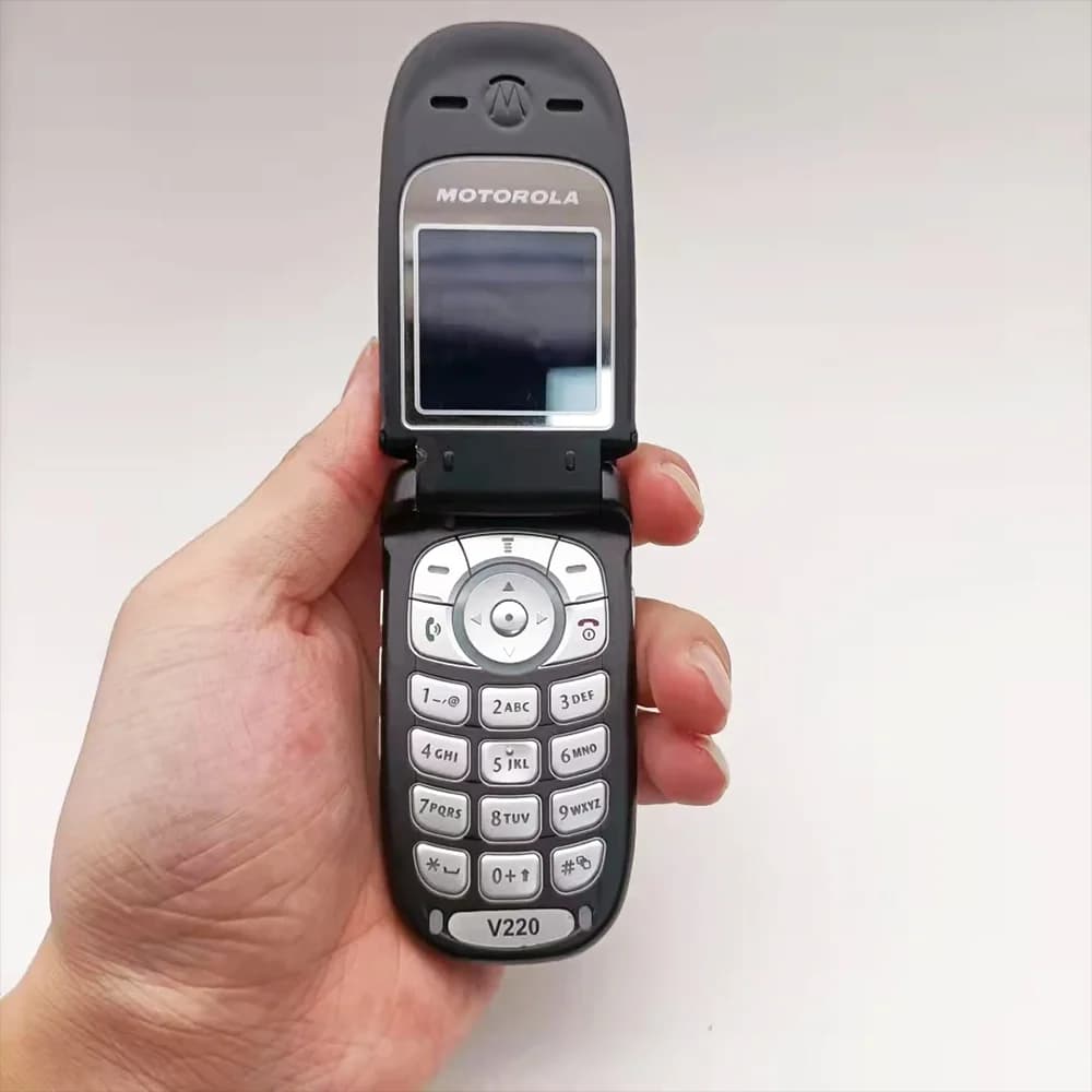 Refurbished-Original Motorola V220 Detachable Battery 860mAh Cell Phone Wholesale Free shipping - 3