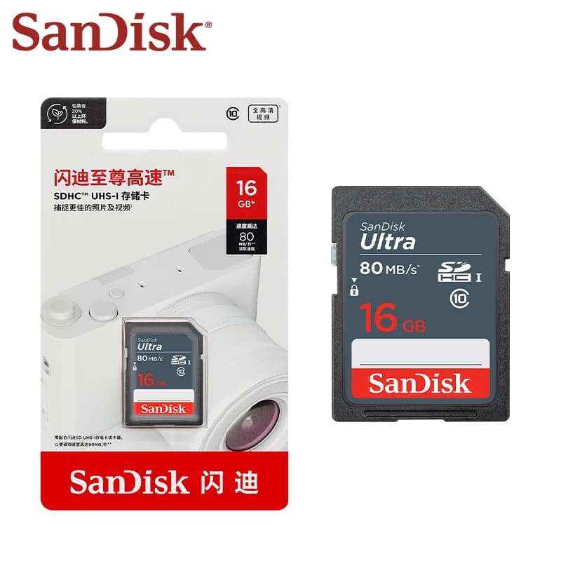 بطاقات SanDisk SDXC/SDHC، بطاقة SD 16GB 32GB 64GB 128GB 256GB، بطاقة ذاكرة للكاميرا الرقمية بسرعة تصل إلى 100Mb/s - 2
