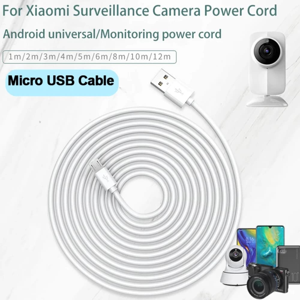 NNBILI 1m-14m Extra Long Micro USB Fast Charging extended line Cable for Samsung Xiaomi Android Phone Camera Monitor Power Bank - 2