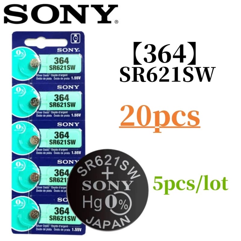 20Pcs Sony Original For 337 SR416SW 364 SR621SW 371 SR920SW 377 SR626SW 379 SR521SW 395 399 SR927SW Batteria - 3