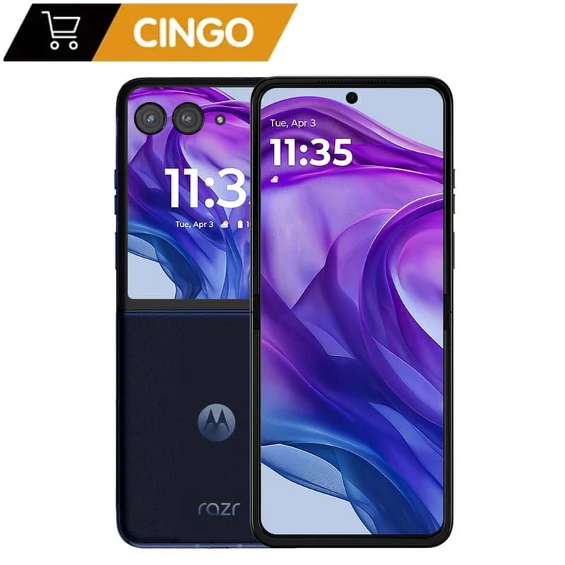هاتف Motorola Moto Razr 50 Ultra بسعة 256 جيجابايت، معالج Snapdragon 8sgen3، شاشة قابلة للطي 6.9 بوصة، كاميرا 50.0 ميجابكسل، تقنية NFC أصلية