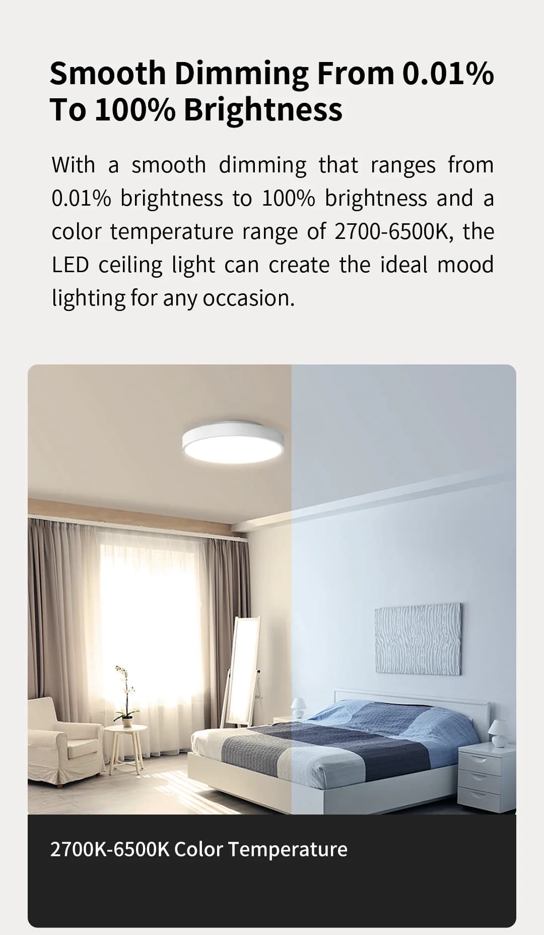 Yeelight Smart LED Ceiling Light PRO C320 Global Edition Wifi connection 2700-6500K voice control suitable For Homekit Mi home - 3