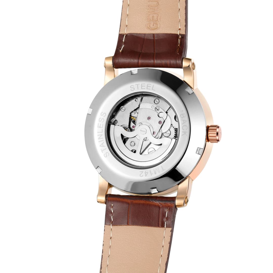 2024Famous Luxury Brand Men's Watches Mechanical Movement Leather Strap Automatic Self-winding Clock Male Big Dial Wrist Watches - 2