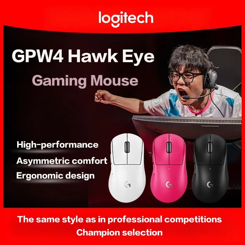 فأرة ألعاب Logitech PRO X SUPERLIGHT 2 DEX GPW4 لاسلكية، خفيفة الوزن، عين الصقر