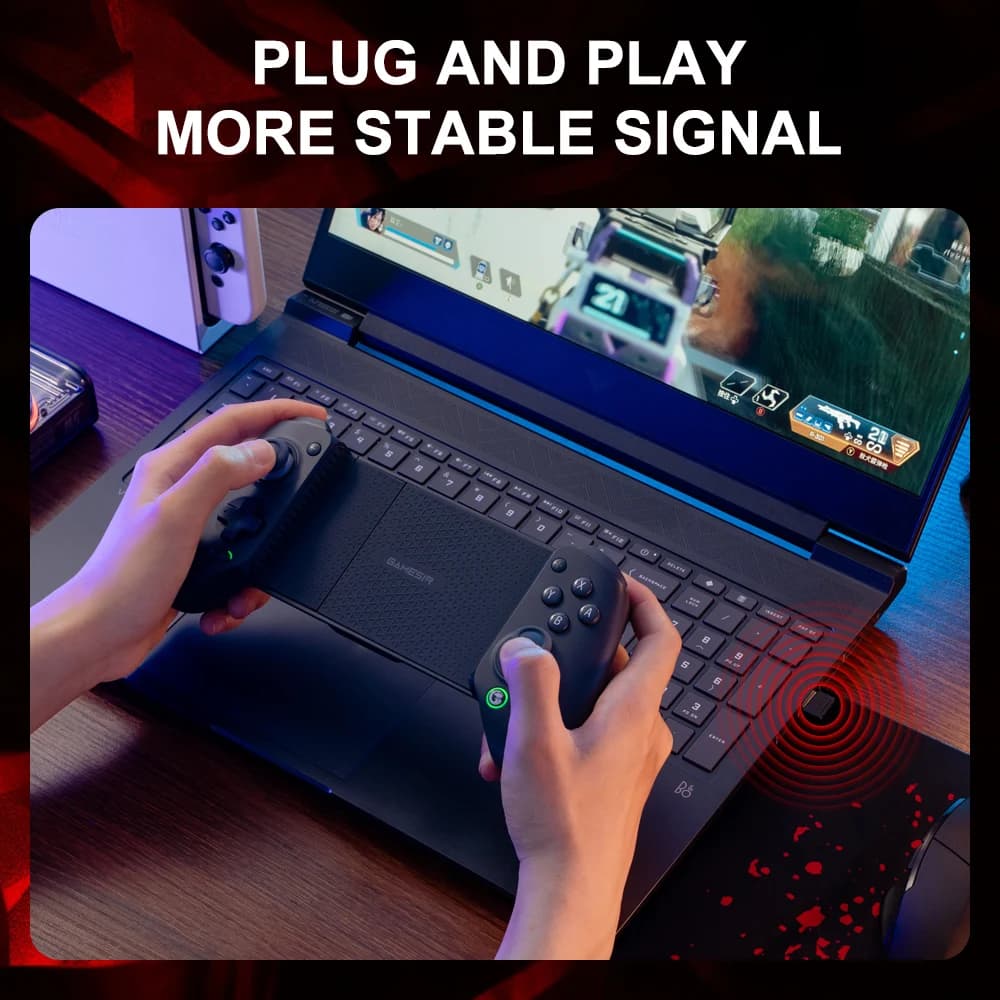 Gamesir Gamepad X5s Bluetooth 2.4g Wireless Dongle Receiver Adpter for G8 Plus G8+ Cyclone Cyclone Pro for Connecting to PC - 3
