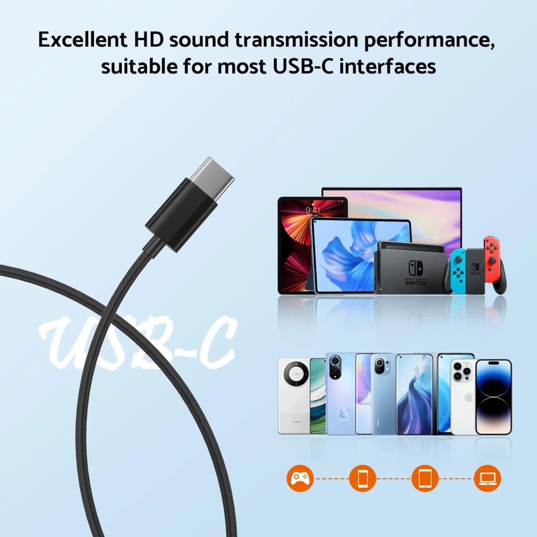 For Samsung Headphones HiFi Surround Sound In-ear USB Type C 3.5mm With wire control Wired Earplugs For Galaxy S24 S23 S22 Ultra - 5