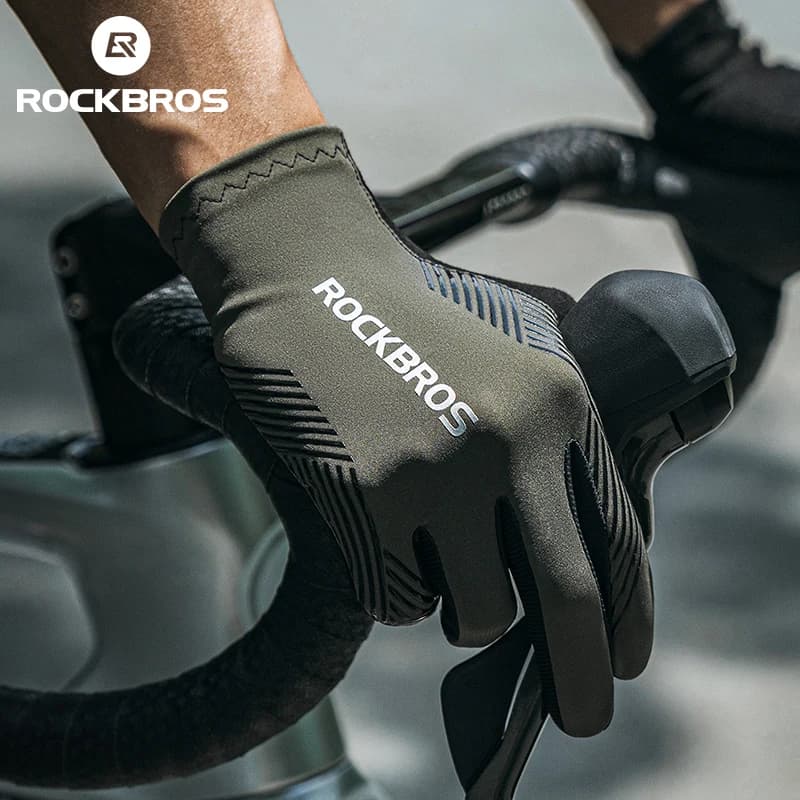 قفازات ركوب الدراجات ROCKBROS، قفازات ربيعية صيفية، شاشة لمس، مقاومة للانزلاق، قابلة للتنفس، مناسبة لركوب الدراجات الجبلية والطرق، الجري، اللياقة البدنية، الجيم، والدراجات النارية