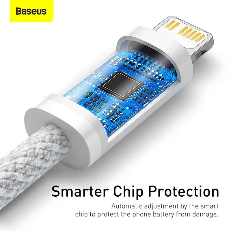 كابل Baseus USB C لهاتف آيفون 14 و13 و12 و11 برو ماكس Xs بلس، شحن سريع 20 واط، كابل Type C لنقل البيانات لأجهزة آيباد وماك بوك - 6
