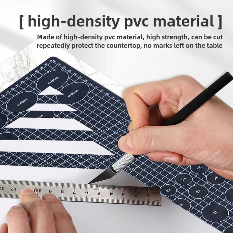 لوح تقطيع من PVC بمقاس A2 متين وقابل للإصلاح ذاتياً لصنع الجلد والخياطة والنقش على الورق - 3